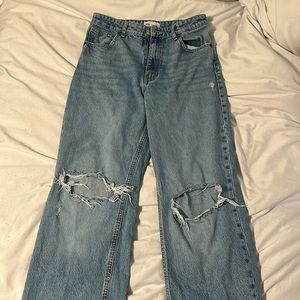 TALL GIRL FRIENDLY!!size 8 no stretch wide leg Zara jeans!